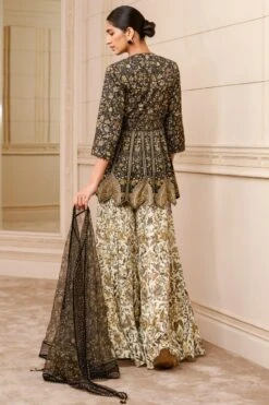 Tarun Tahiliani Black Embellished Sharara Set -Echo Clohting Shop 13323tt83 4