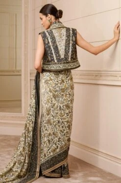 Tarun Tahiliani Ivory & Black Embellished Gilet 7 Tarun Tahiliani Ivory & Black Embellished Gilet -Echo Clohting Shop 13323tt90 4