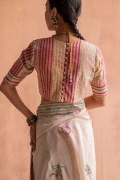 Swatti Kapoor Svet White Beaded Blouse -Echo Clohting Shop 13623sk23 3