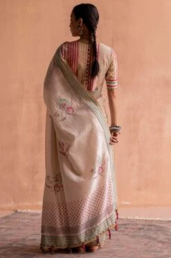 Swatti Kapoor Svet White Beaded Blouse -Echo Clohting Shop 13623sk23 4