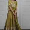 Myoho Henna Green Benarasi Lehenga Set