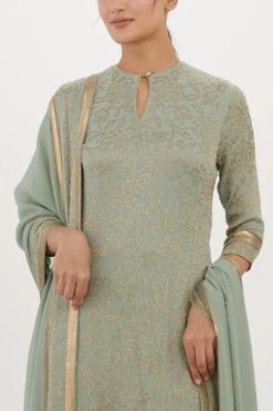 Nakul Sen Sea Green Cutdana Embroidered Sharara Set -Echo Clohting Shop 13nsc4 4