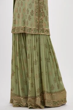 Nakul Sen Green Cutdana Embroidered Sharara Set -Echo Clohting Shop 13nsc8 3