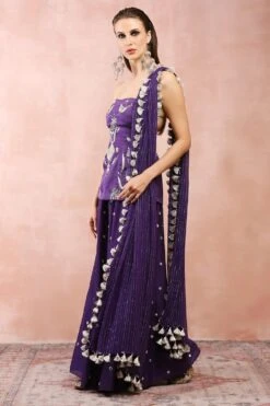 Payal Singhal Purple Embellished Sharara Set 10 Payal Singhal Purple Embellished Sharara Set -Echo Clohting Shop 140723ps01 4