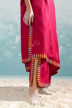 Ikai Persian Pink Nile Cutwork Pants -Echo Clohting Shop 1411ik49 4 1
