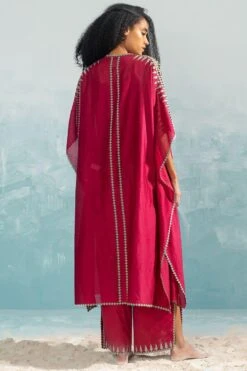 Ikai Persian Pink High Slit Cutwork Pants -Echo Clohting Shop 1411ik51 5