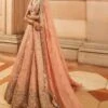 Mrunalini Rao Peach Embellished Lehenga Set