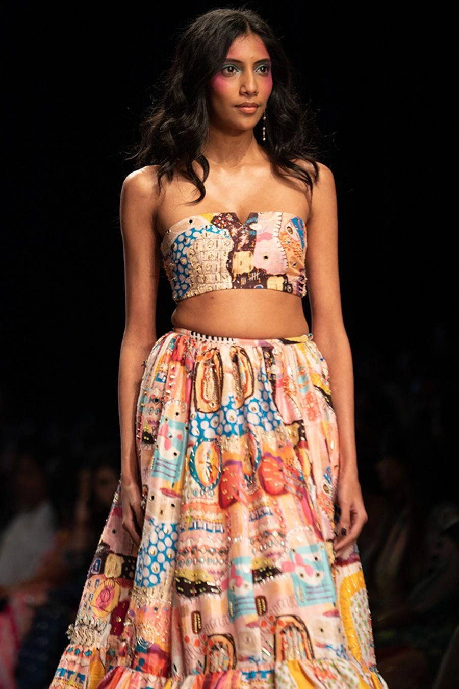 Payal Singhal Peach Amalia Trance Embroidered Lehenga Set 4 Payal Singhal Peach Amalia Trance Embroidered Lehenga Set - Image 4