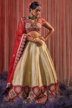 Simar Dugal Red Embellished Turkish Lehenga