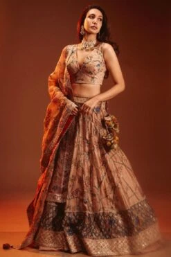 Archana Jaju Red Crown Lehenga Set