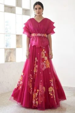 Mishru Fuchsia Danica Lehenga Set