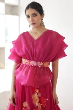 Mishru Fuchsia Danica Lehenga Set -Echo Clohting Shop 1423ms36 3