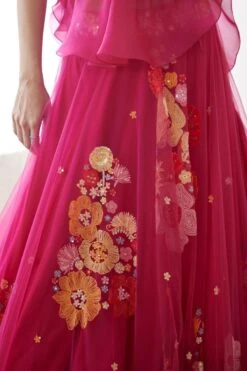 Mishru Fuchsia Danica Lehenga Set -Echo Clohting Shop 1423ms36 4