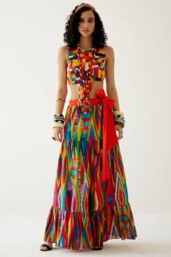 Payal Jain Xyla Abstract Printed Blouse