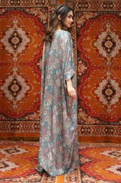 NORN Blue Abstract Printed Kaftan -Echo Clohting Shop 14723nn6 6
