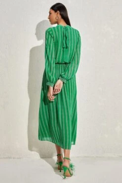 Namrata Joshipura Kelly Green Aster Gathered Dress -Echo Clohting Shop 1532023nj29 3