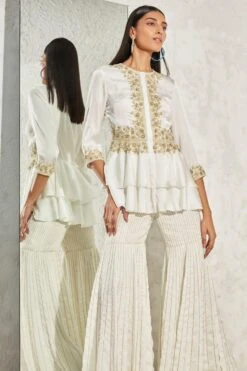 Namrata Joshipura Ivory Bella Donna Peplum Set -Echo Clohting Shop 1532023nj45 3