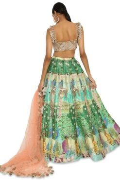 Payal Singhal Tropical Printed Dupion Lehenga Set -Echo Clohting Shop 154ps25 5