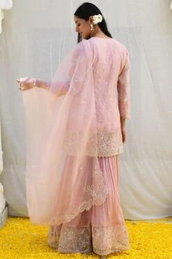 Niti Bothra Pink Dori Jaal Sharara Set -Echo Clohting Shop 15623nb11 4