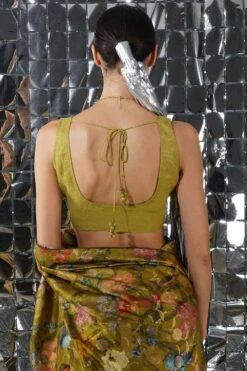 YAVI Green Sleeveless Blouse -Echo Clohting Shop 159ya12 4