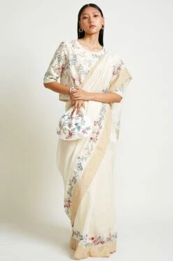 Payal Pratap Ecru Cotton Handloom Blouse