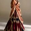 Mimamsaa Garnet & Ivory Tiffanie Lehenga Set