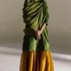 Mimamsaa Emerald Green Tissue Silk Gharara Set