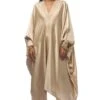 AK-OK By Anamika Khanna Earthy Beige Silk Kaftan Dress