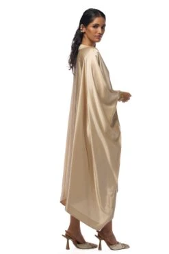 AK-OK By Anamika Khanna Earthy Beige Silk Kaftan Dress -Echo Clohting Shop 16124akok2 3
