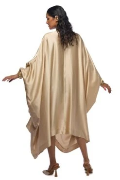 AK-OK By Anamika Khanna Earthy Beige Silk Kaftan Dress -Echo Clohting Shop 16124akok2 5