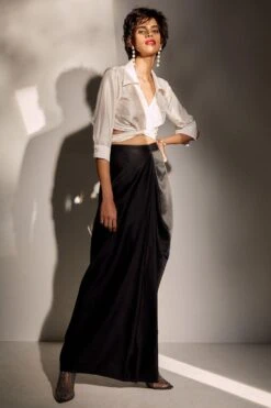 431-88 By Shweta Kapur Half Dhoti Black Pants -Echo Clohting Shop 1612sk13 3