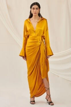 431-88 By Shweta Kapur Layered Draped Skirt