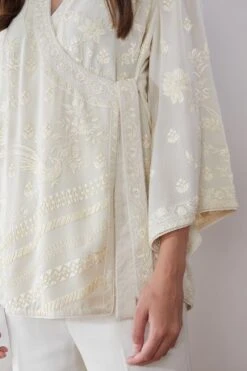 PATINE Ivory Classic Gara Wrap Top -Echo Clohting Shop 16494 4