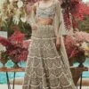 Ridhima Bhasin Sage Green Drop Pearl Embellished Lehenga Set