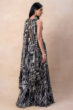 Nikita Mhaisalkar White Abstract Printed Sharara Set -Echo Clohting Shop 16623nm3 5