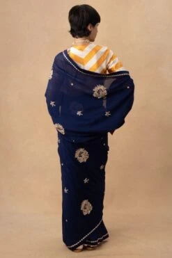 Kshitij Jalori Mustard Striped Blouse -Echo Clohting Shop 171023bs38 6