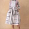 Vineet Rahul Nataliya Stripe Dress