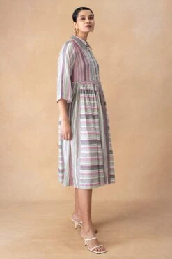 Vineet Rahul Nataliya Stripe Dress -Echo Clohting Shop 171123vr1 3