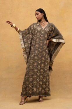 Heirloom By Rara Avis Olive Green Hamsa Motif Kaftan -Echo Clohting Shop 171ra7 3