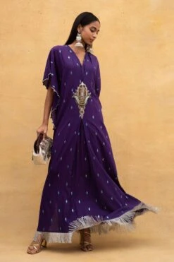 Heirloom By Rara Avis Violet Hamsa Motif Kaftan -Echo Clohting Shop 171ra8 3