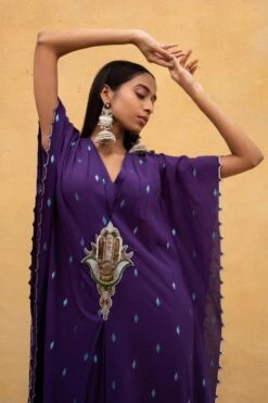 Heirloom By Rara Avis Violet Hamsa Motif Kaftan -Echo Clohting Shop 171ra8 4
