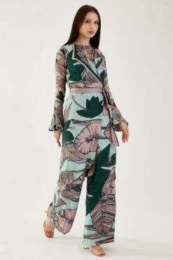 KoAi Sky Blue And Green Floral Pants -Echo Clohting Shop 17723koia28 3