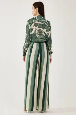 KoAi Cream & Olive Floral Frill Collar Shirt -Echo Clohting Shop 17723koia4 6 1