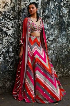 SVA Red Chevron Jacket Set