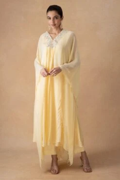 Ahilian Yellow Floral Kurta Set