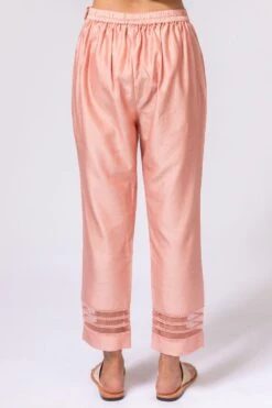 Chandrima Peach Chanderi Pants -Echo Clohting Shop 182chnd2 4