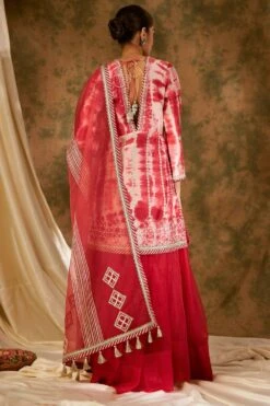 Simar Dugal Red Nakshi Embellished Sharara Set -Echo Clohting Shop 18523sd17 4