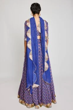 Aisha Rao Blue Trendcadis Embellished Lehenga Set -Echo Clohting Shop 18823ar3 4