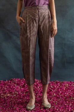Swatti Kapoor Mauve Pleated Pants