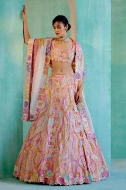 Mishru Poppy Floral Embellished Lehenga Set